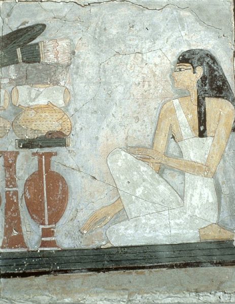 File:Egyptian - Woman Kneeling Before an Offering Table - Walters 322.jpg