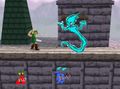 Link battles Electro Spectre in Super Smash Bros.