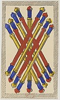 Minchiate card deck - Florence - 1860-1890 - Batons - 09.jpg