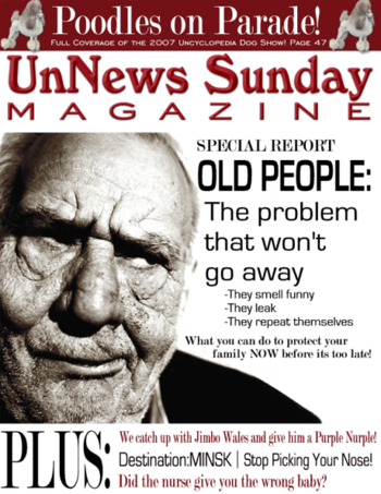 UnNews Sunday Magazine, delivered to your door by the crack of noon every Sunday!