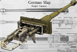 Diagram of an 8.8cm German Slap cannon