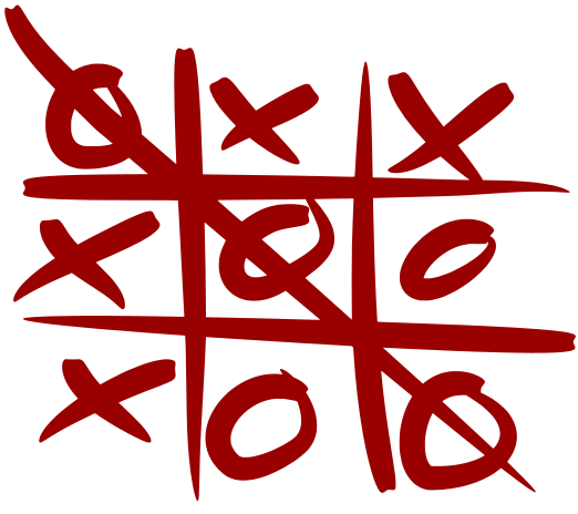A completed game of tic-tac-toe. Click here to play it.