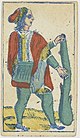 Piedmontese tarot deck - Solesio - 1865 - Jack of Batons.jpg