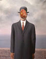 Originally, René Magritte's "Le fils de l'homme", ameliorated with a potato by Mhaille