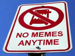 No Memes sign