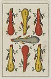 Aluette card deck - Grimaud - 1858-1890 - Seven of Clubs.jpg
