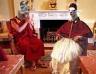 Dalai Llama meet Llama Jesus in 1990.