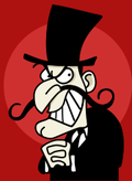 Evil villains are instantly recognisable by their top hats and outrageous moustaches.