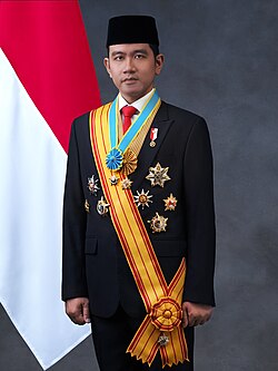 Vice President Gibran Rakabuming in 2024 with decorations.jpg