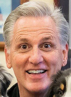 Kevin McCarthy with Teddy and Cash at his office 03 (cropped).jpg