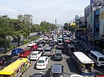 A traffic jam on Marcos Highway in Singapore, which has nothing to do with Robert Moses.