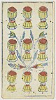 Piedmontese tarot deck - Solesio - 1865 - 9 of Cups.jpg