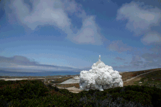 Bill Ingalls's camera on fire.gif