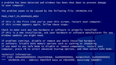 Blue Screen of Death - Uncyclopedia, the content-free encyclopedia