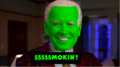 Joe Biden's Radioactive Green Face