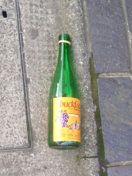 File:Buckfast bottle in the street.jpg