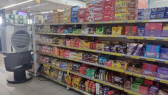 Air conditioning in chocolate aisle during heat wave.jpg