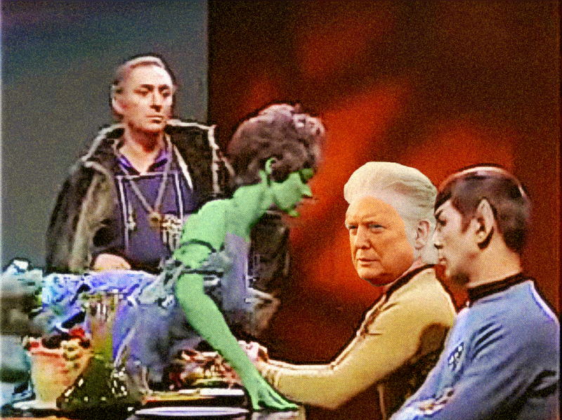 File:Trump as Captain Kirk with green woman.png