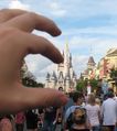 You can do this at Disneyland too, but the castle there's difficult to find because it's so much smaller (original)