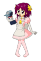 Uncyclo-tan with her sockpuppet
