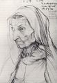 Dürer's flattering depiction of his beloved mother (possibly proof the virgin claims were true).