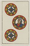 Aluette card deck - Grimaud - 1858-1890 - Three of Coins.jpg