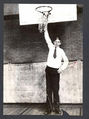 Robert Wadlow, age about 10, demonstrating his mad basketball skills.