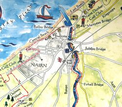 Actual picture of Nairn from the air.