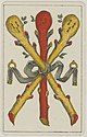 Aluette card deck - Grimaud - 1858-1890 - Three of Clubs.jpg