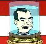Photographic portrait of Richard Nixon