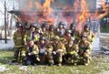These firefighters did the same, except they started the fire.