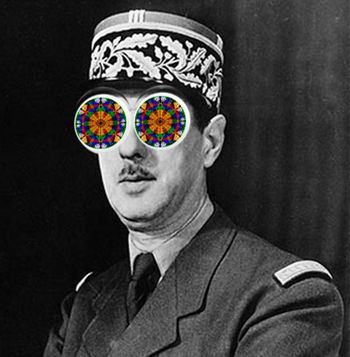 de Gaulle with kaleidoscope eyes