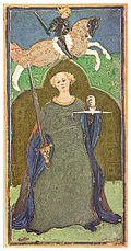 Visconti-Sforza tarot deck. Justice.jpg