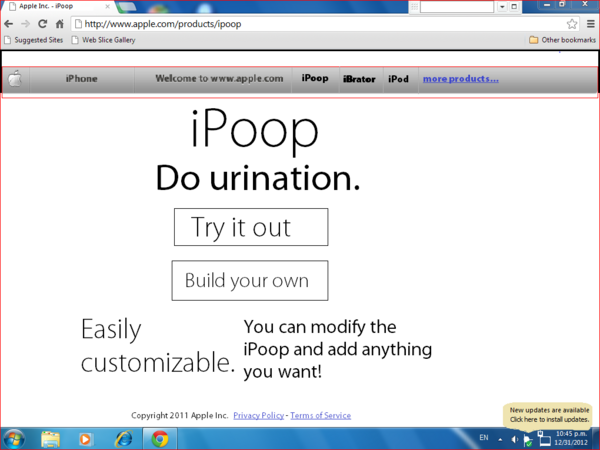 IPoop - Uncyclopedia, the content-free encyclopedia