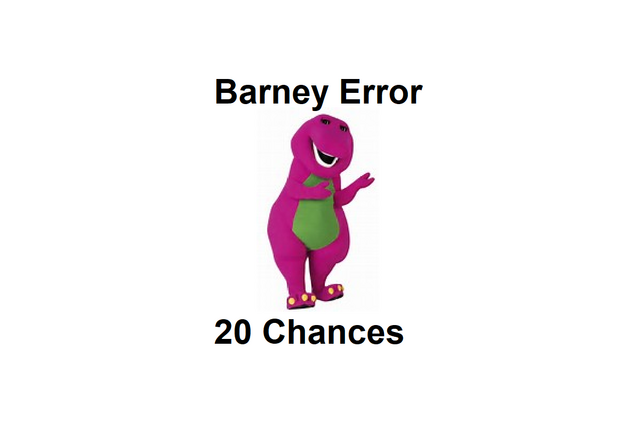 Barney Error - Uncyclopedia, the content-free encyclopedia