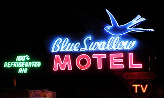 Blue Swallow Motel Night (15489854491).jpg