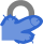Dark blue padlock
