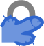 Blue padlock